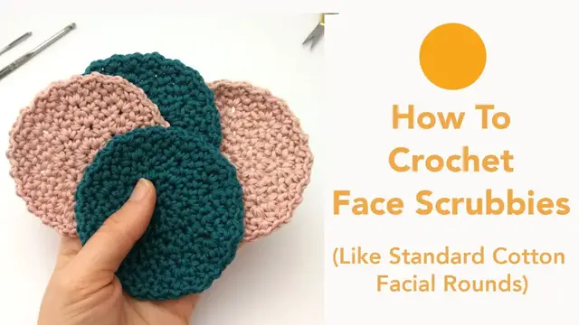 'Video thumbnail for How to Crochet Face Scrubbies Like Standard Cotton Facial Rounds | Free Pattern'