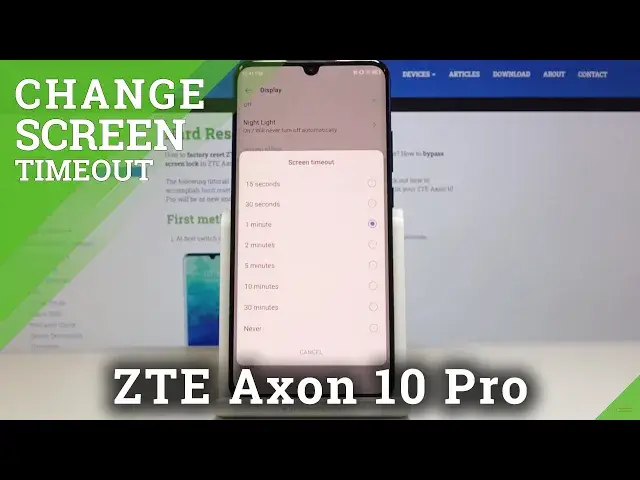 'Video thumbnail for How to Set Screen Timeout in ZTE Axon 10 Pro – Change Blackout Time'