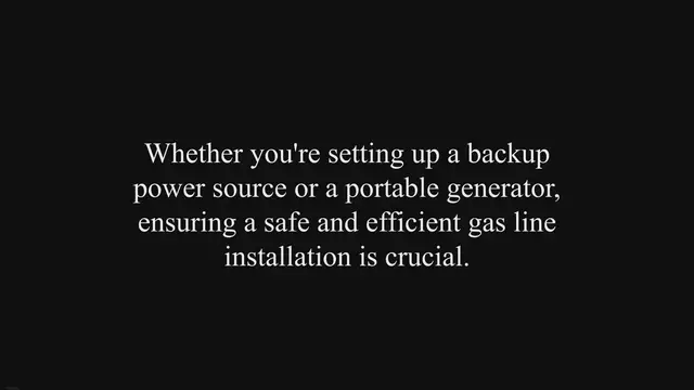 Video thumbnail for Generator Gas Line Installation: A Comprehensive Guide