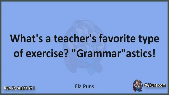 Video thumbnail for Ela - Jokes, Puns, Wordplays, and Laughter