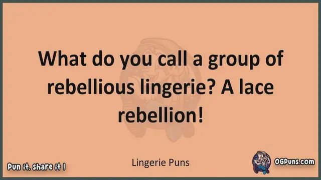 Video thumbnail for Lingerie - Jokes, Puns, Wordplays, and Laughter