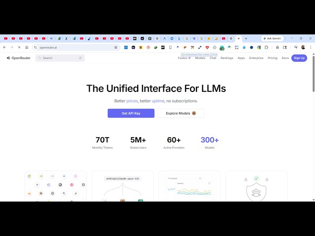 Video thumbnail for OpenRouter AI is INSANE Tutorial: Use GPT, Claude,Gemini & Llama in One API & Run Models Locally