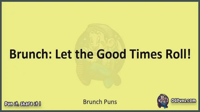 Video thumbnail for Brunch - Jokes, Puns, Wordplays, and Laughter