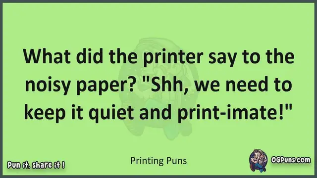Video thumbnail for Printing - Jokes, Puns, Wordplays, and Laughter