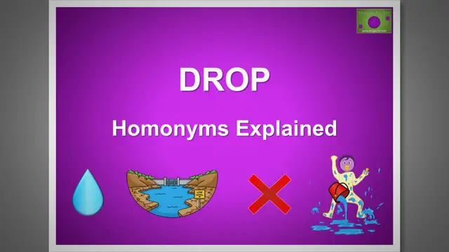 'Video thumbnail for Drop and Its Meanings: Homonyms Explained'