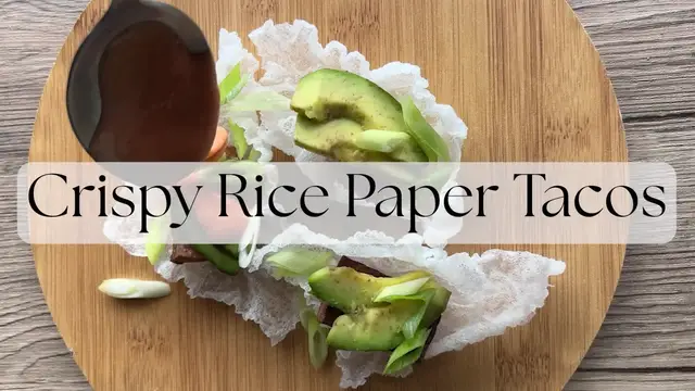 Video thumbnail for Crispy Rice Paper Tacos