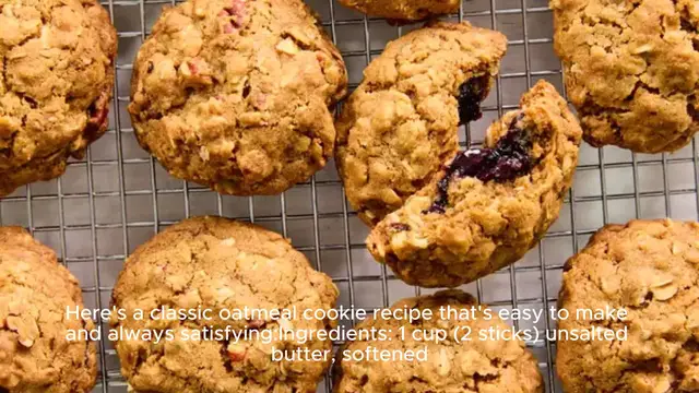 Video thumbnail for Oatmeal cookie recipe