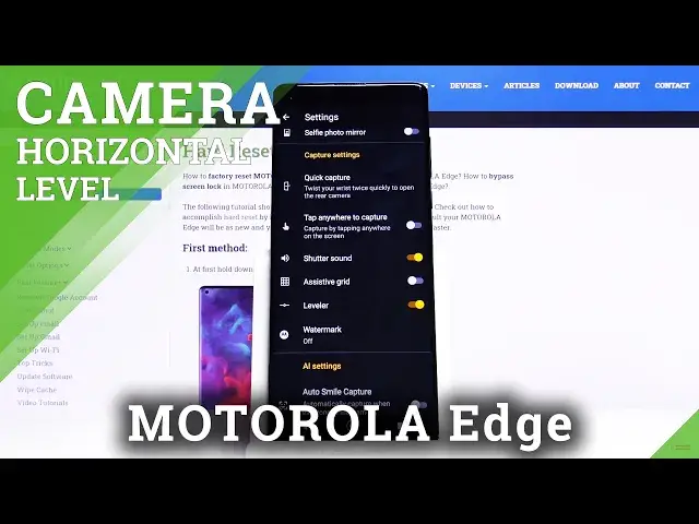 'Video thumbnail for How to Turn On / Off Camera Leveler in Motorola Edge'