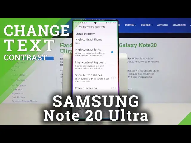 'Video thumbnail for How to Set High Contrast Text in SAMSUNG Galaxy Note 20 Ultra – Make Text Visible'