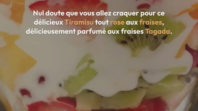 Video thumbnail for Tiramisu tout rose, aux fraises et fraises Tagada