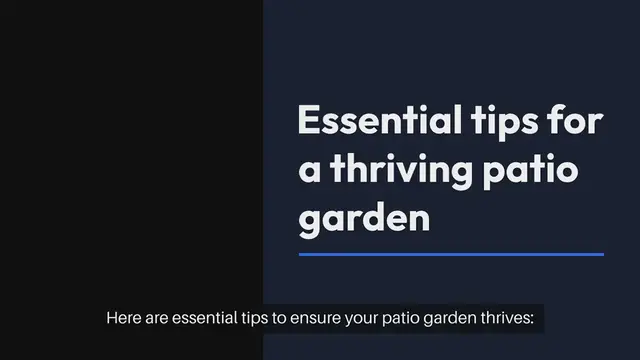 Video thumbnail for Essential Tips for Patio Gardening Success