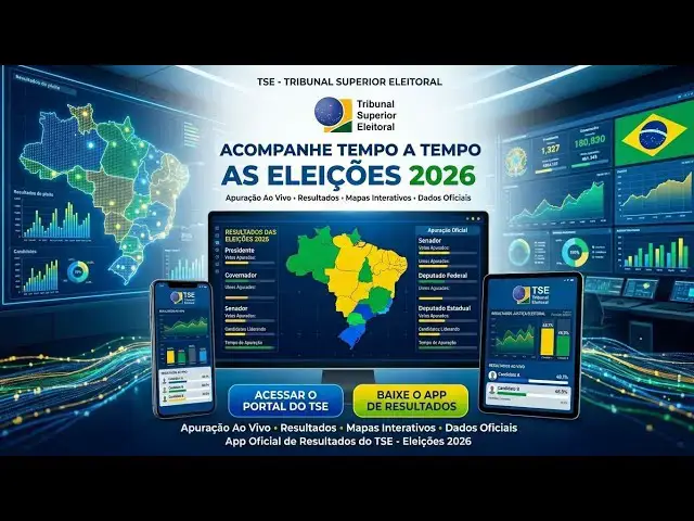 Video thumbnail for Aplicativo oficial do TSE pra acompanhar as eleições 2026 em tempo real