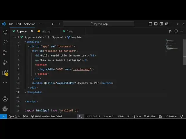 Video thumbnail for Build a Vue.js HTML to PDF Converter in Browser Using HTML2PDF.js Library in Javascript