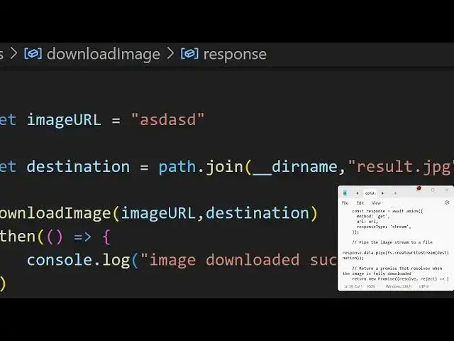 Video thumbnail for Node.js Tutorial to Download Image From URL Using Axios Library and Async Await Promises
