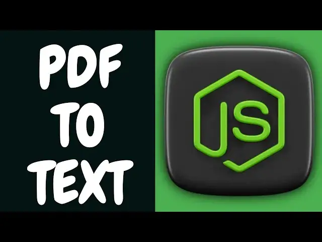 Video thumbnail for Node.js Tutorial to Extract Text From PDF Document Using pdf-parse Library to TXT File