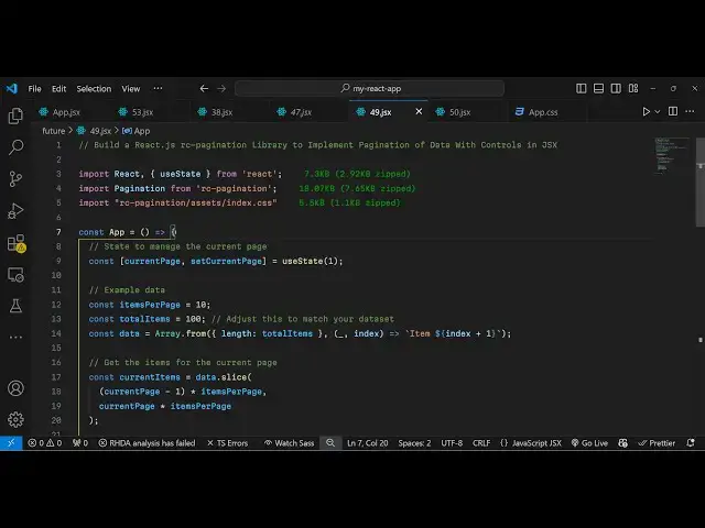 Video thumbnail for Build a React.js rc-pagination Library to Implement Pagination of Data With Controls in JSX