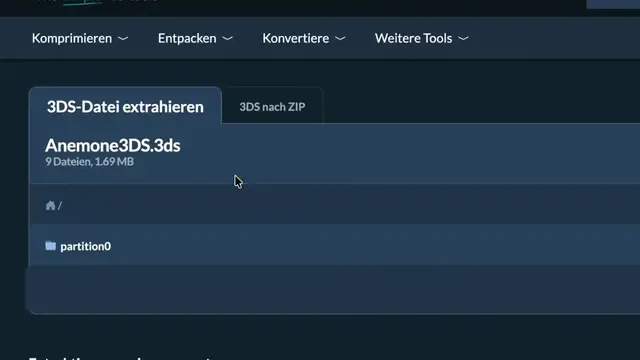 Video thumbnail for Nintendo 3DS-Dateien online kostenlos entpacken | Keine Softwareinstallation erforderlich