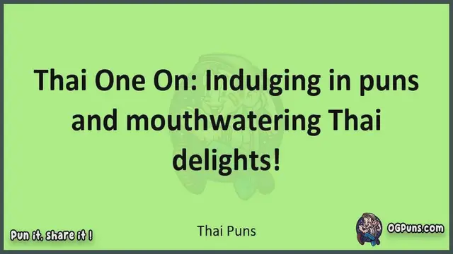 Video thumbnail for Thai - Jokes, Puns, Wordplays, and Laughter