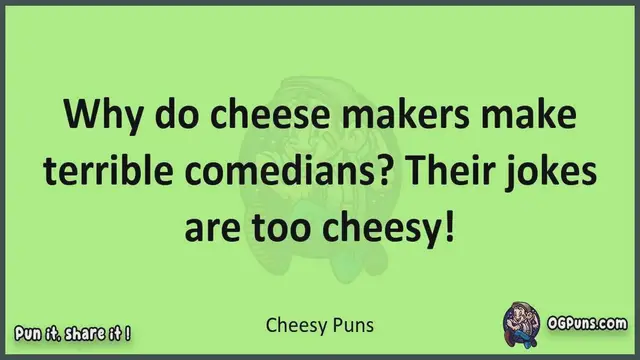 Video thumbnail for Cheesy - Jokes, Puns, Wordplays, and Laughter