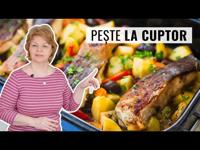Video thumbnail for 🐟 PEȘTE la CUPTOR cu LEGUME 👌 Rețeta simplă, pentru începători.