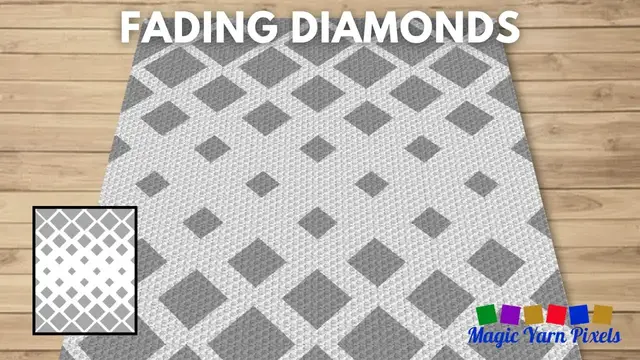 Video thumbnail for FREE GRAPH Fading Diamonds C2C & Tapestry Crochet Pattern | Magic Yarn Pixels