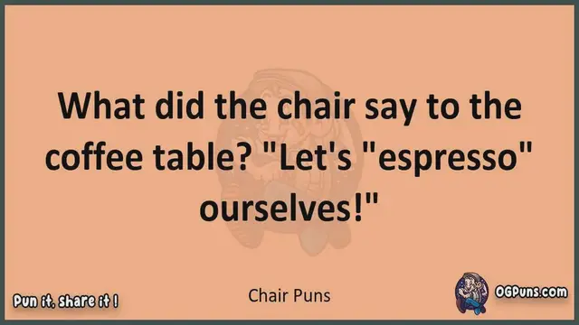 Video thumbnail for Chair - Jokes, Puns, Wordplays, and Laughter