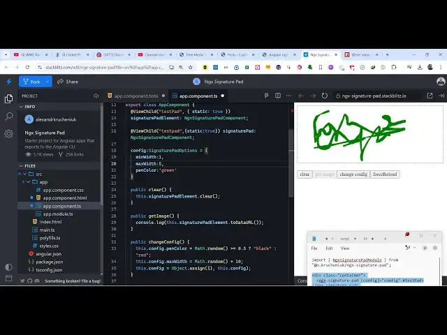 Video thumbnail for Angular ngx-signature-pad to Build HTML Canvas Signature Pad Editor and Export as Image in Browser