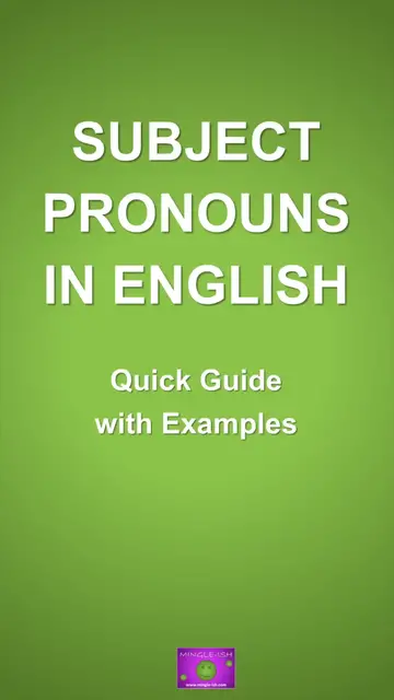 Video thumbnail for Subject Pronouns in English: Quick Guide with Examples