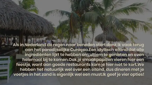 Video thumbnail for RESTAURANTS CURAÇAO: 5X ETEN OP HET STRAND