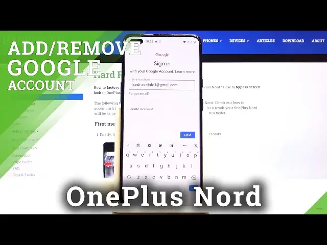 'Video thumbnail for How to Add and Remove Google Account in OnePlus Nord – Google Account'