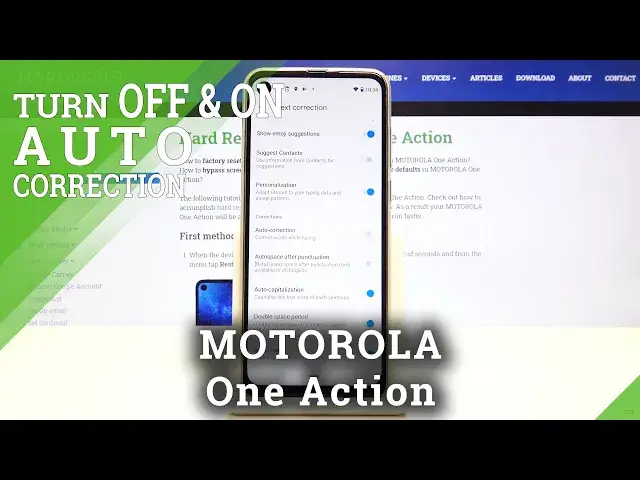 'Video thumbnail for How to Enable Automatic Text Correction in Motorola One Action – Switch On / Off Auto Correction'