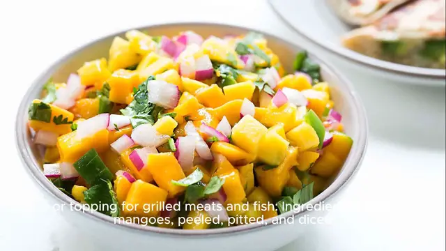 Video thumbnail for Mango salsa recipe