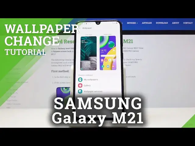 'Video thumbnail for How to Set Up New Wallpaper in Samsung Galaxy M21 - Change Wallpaper'