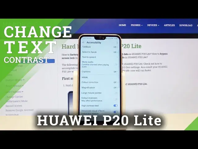 'Video thumbnail for How to Activate Hight Contrast Text in HUAWEI P20 Lite – Open Display Settings'