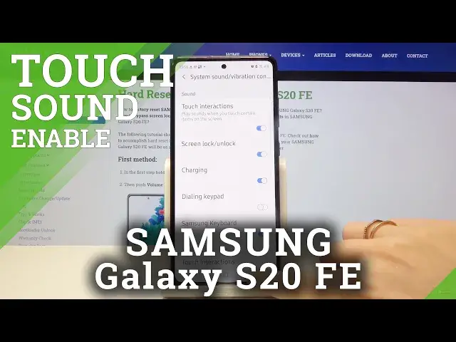 'Video thumbnail for How to Enable Touch Sounds in SAMSUNG Galaxy S20 FE – Keyboard Settings'