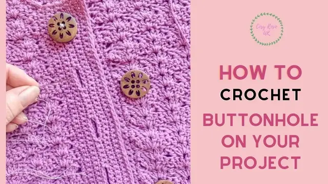 Video thumbnail for How to crochet a button band