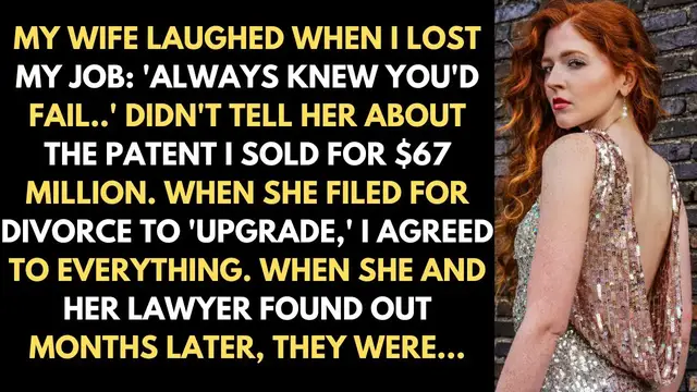 'Video thumbnail for MY WIFE LAUGHED WHEN I LOST MY JOB: "Always Knew You’d Fail.." — She Didn’t Know About the Patent 💼💔💡'