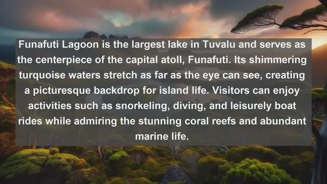 Video thumbnail for Unveiling Tuvalu's Hidden Treasures: Top 10 Famous Lakes You Need to See