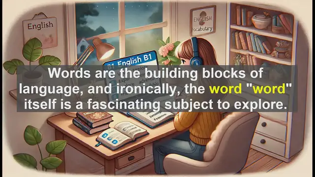 Video thumbnail for 2500 Must Know CEFR B1 Vocabulary - Understanding 'Word': Enhancing Your B1 English Vocabulary