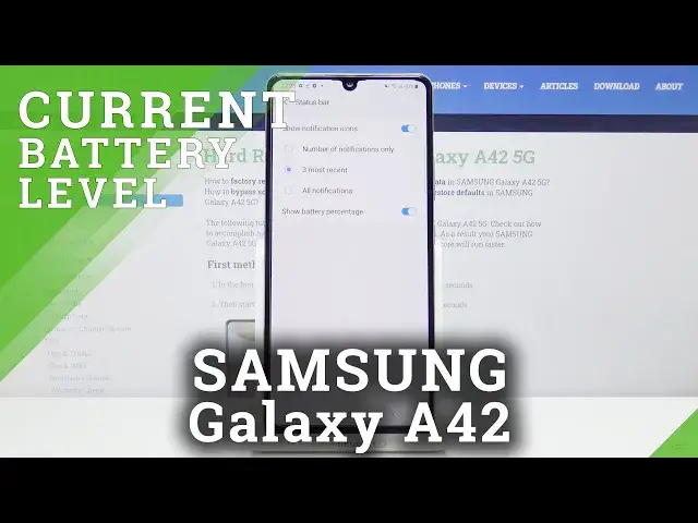 'Video thumbnail for How to Show Battery Level in Samsung Galaxy A42 – Activate Battery Percentage'