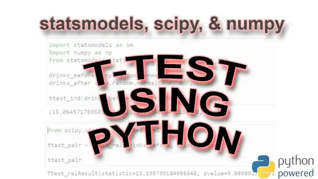 'Video thumbnail for Learn How to Perform T-test using Python'