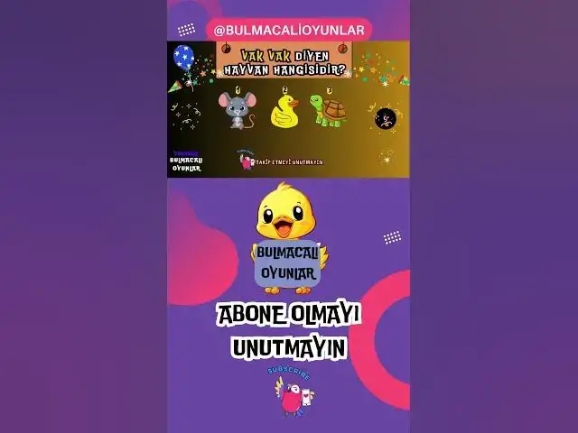 'Video thumbnail for HAYVANLARI VE SESLERİNİ BUL PUANLARI TOPLA ŞAMPİYON OL #10 #bulmacaoyunları  #oyunlar #hayvanlar'