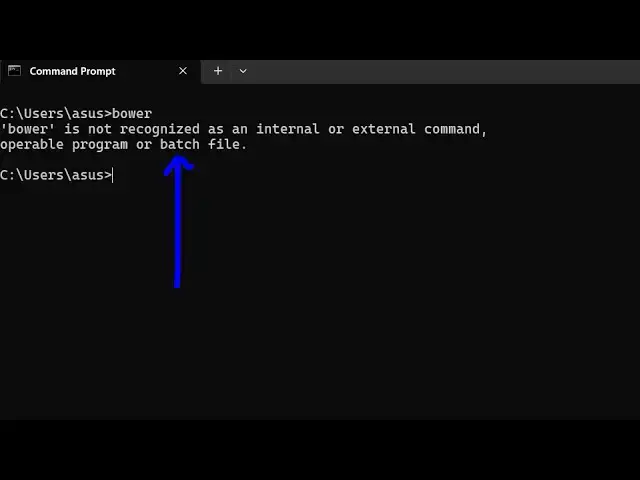 Video thumbnail for How to Fix bower is not recognized as an internal and external Command Error in Terminal