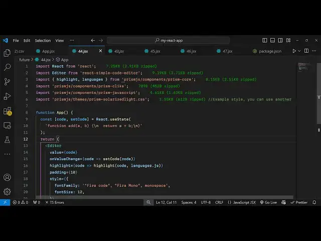 Video thumbnail for Build a React.js PrismJS Syntax Highlighter With Different Themes and Languages in JSX
