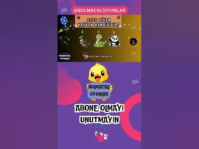 'Video thumbnail for HAYVANLARI VE SESLERİNİ BUL PUANLARI TOPLA ŞAMPİYON OL #11 #bulmacaoyunları  #oyunlar #hayvanlar'