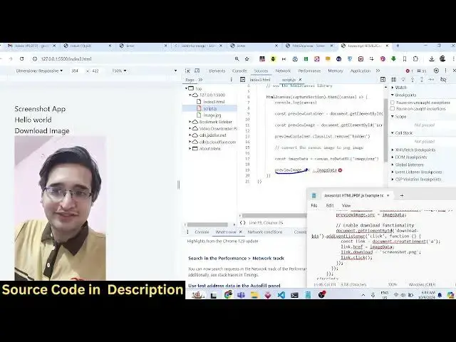 Video thumbnail for Javascript HTML2Canvas.js Example to Take Screenshot of Webpage as PNG Image in Browser