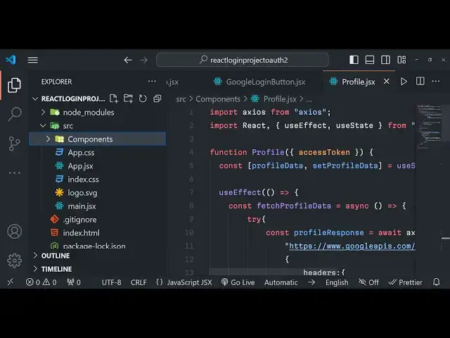 Video thumbnail for Build a React.js Google OAuth2 User Login & Logout System in Browser Using Javascript