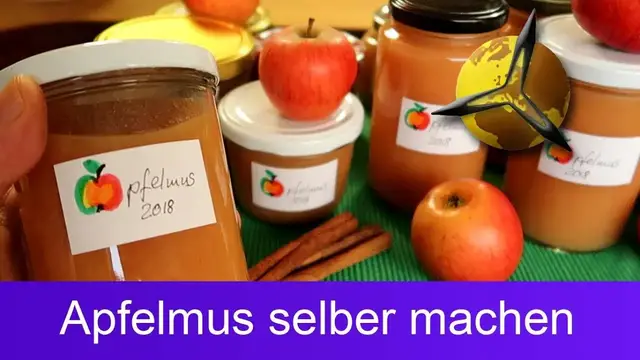 Video thumbnail for Einfaches Apfelmus ohne Zucker selber machen