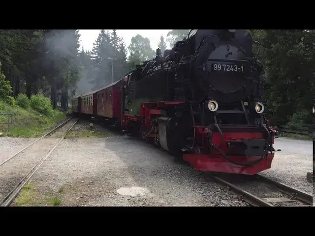Video thumbnail for Harzer Schmalspurbahn HSB, Einfahrt in Schierke auf dem Weg zum Brocken