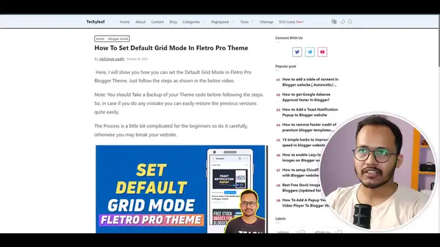 'Video thumbnail for How to Customize Author Section in Fletro Pro Blogger Theme'